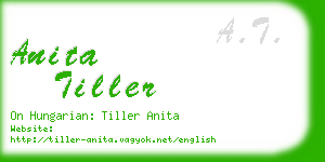 anita tiller business card